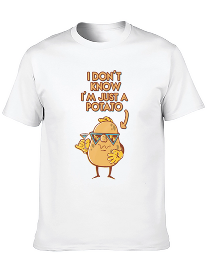 Camiseta Negra con Diseño de Papa Divertida