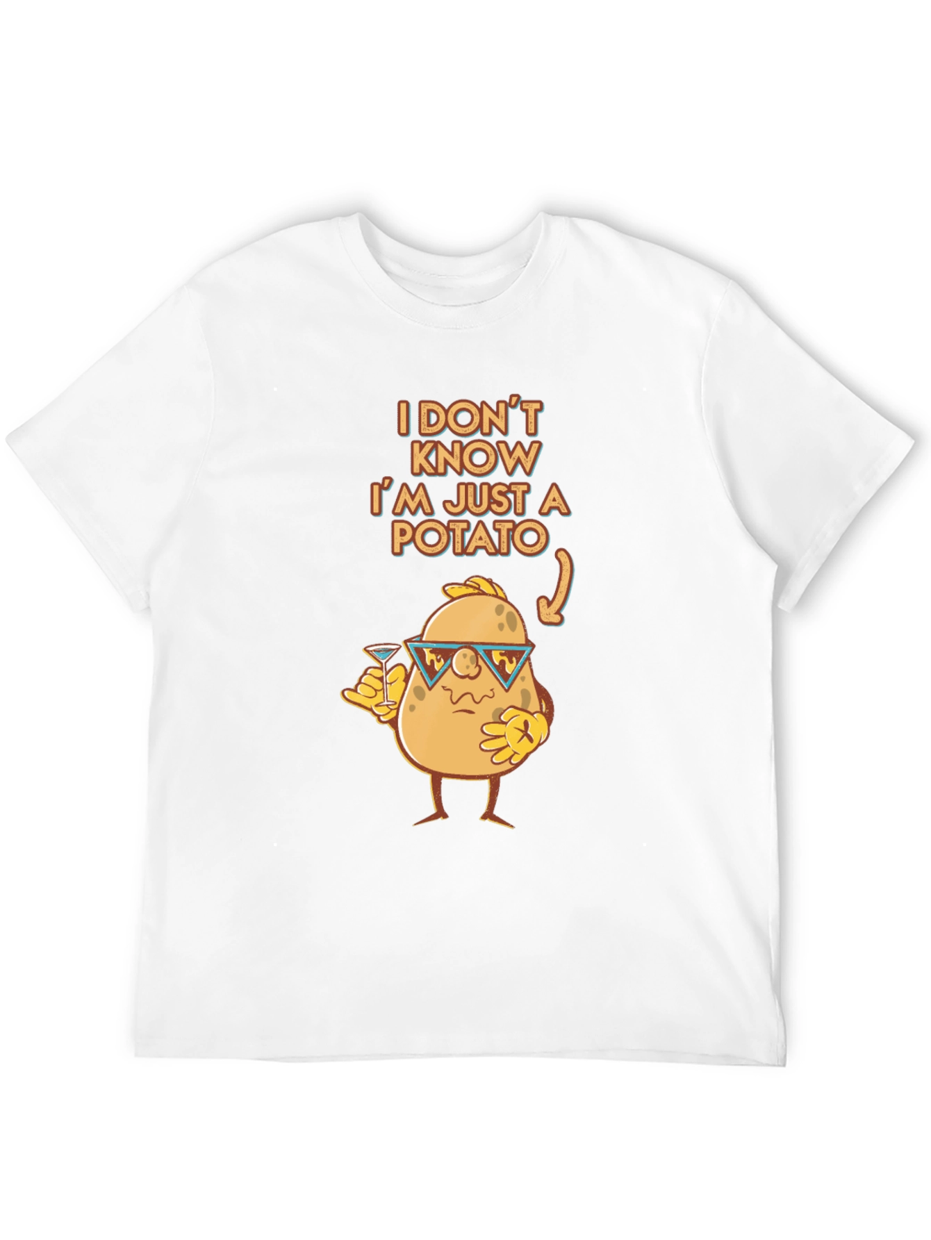 Camiseta Negra con Diseño de Papa Divertida