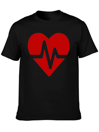 Camiseta Negra Corazón Latido