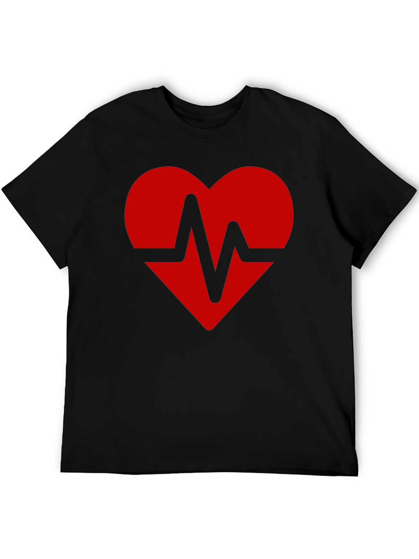 Camiseta Negra Corazón Latido