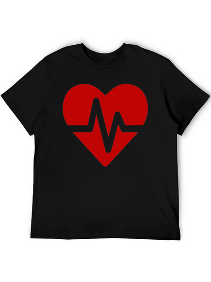 Camiseta Negra Corazón Latido