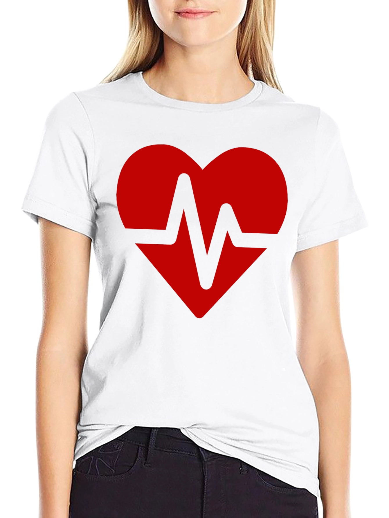 Camiseta Negra Corazón Latido