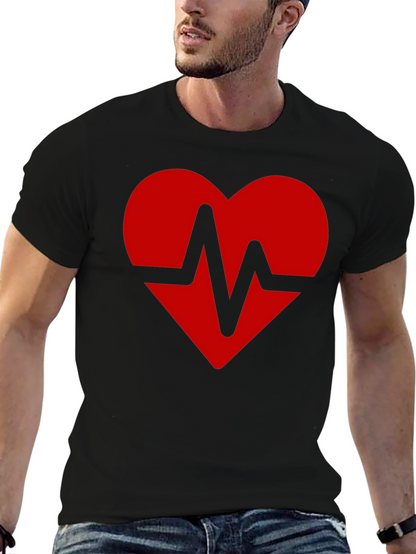 Camiseta Negra Corazón Latido