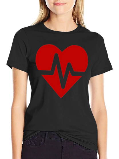 Camiseta Negra Corazón Latido