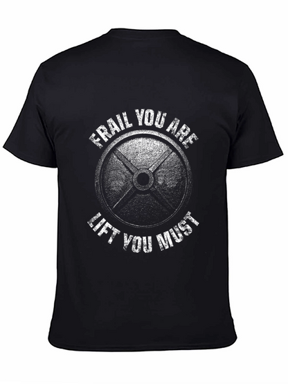 Camiseta Negra: Frágil Eres Levantar Debes