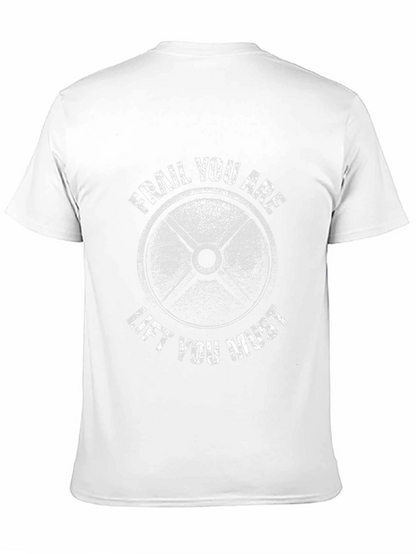 Camiseta Negra: Frágil Eres Levantar Debes