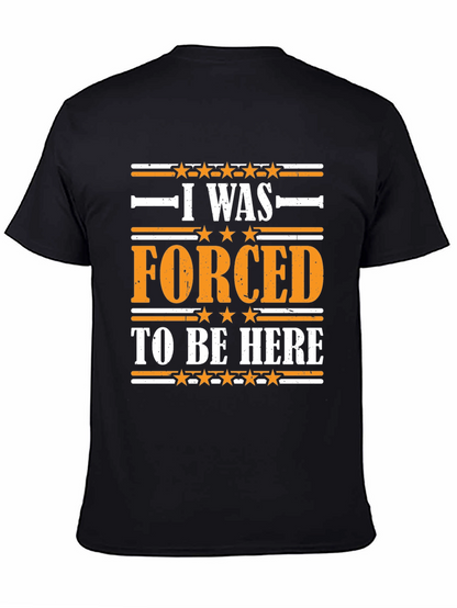 Camiseta Negra con Estampado Forced To Be Here
