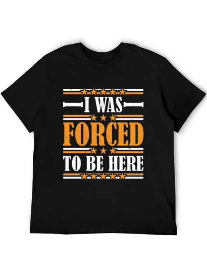Camiseta Negra con Estampado Forced To Be Here