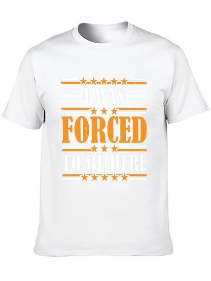 Camiseta Negra con Estampado Forced To Be Here