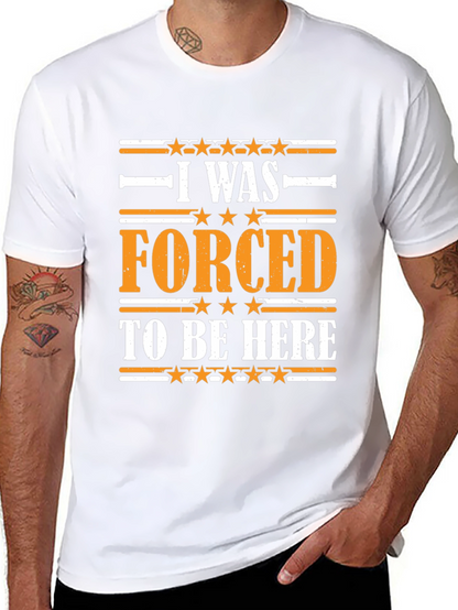Camiseta Negra con Estampado Forced To Be Here