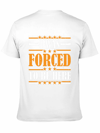 Camiseta Negra con Estampado Forced To Be Here