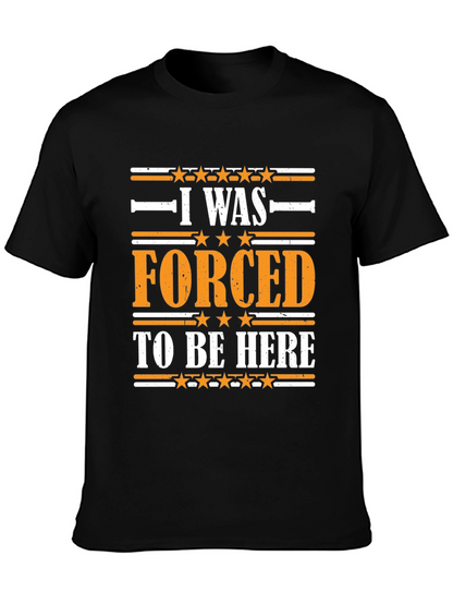 Camiseta Negra con Estampado Forced To Be Here