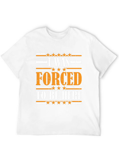 Camiseta Negra con Estampado Forced To Be Here