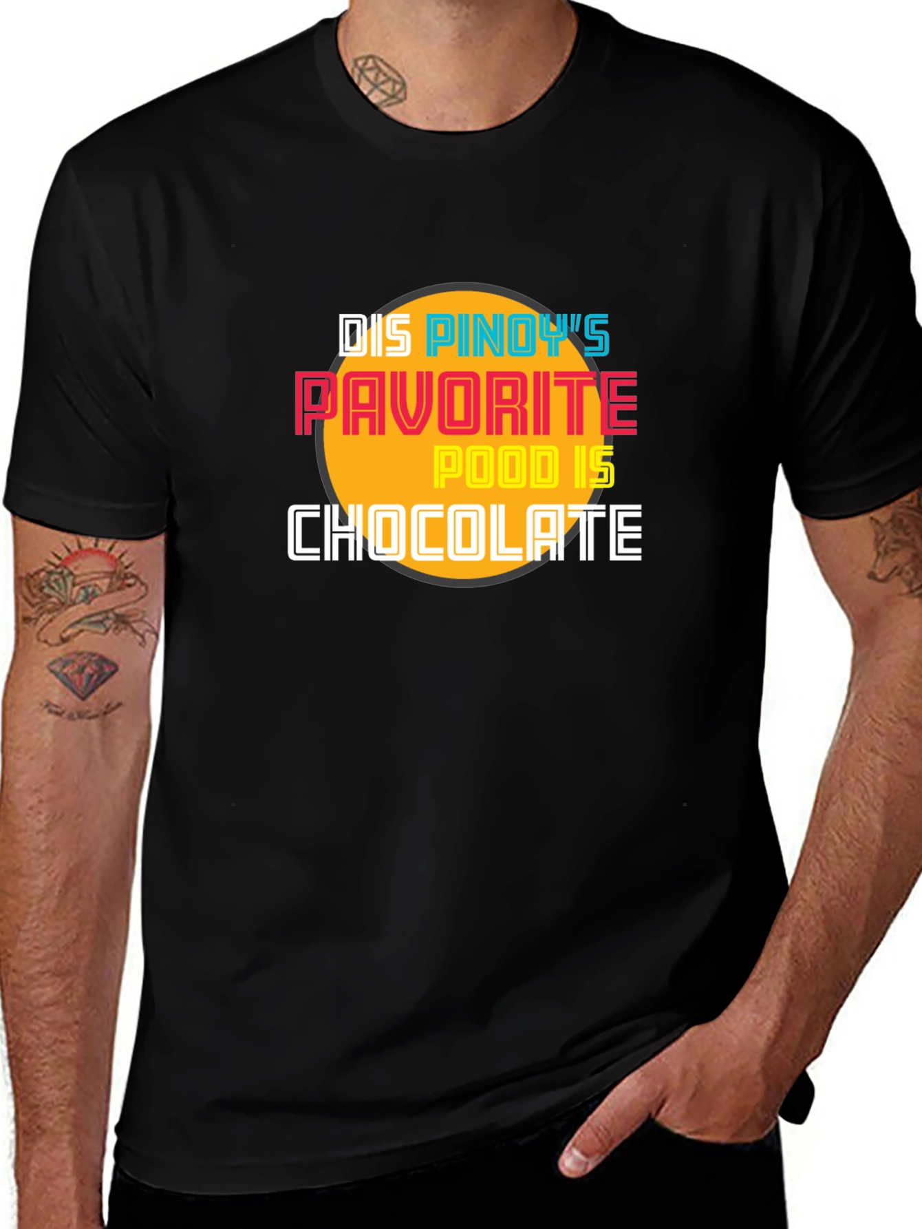 Camiseta Negra Chocolate para Fanáticos Filipinos