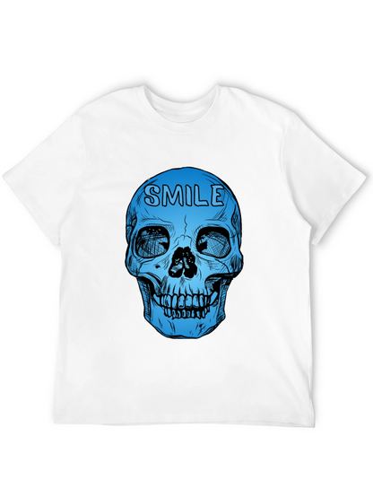 Camiseta Negra con Calavera Azul Smile