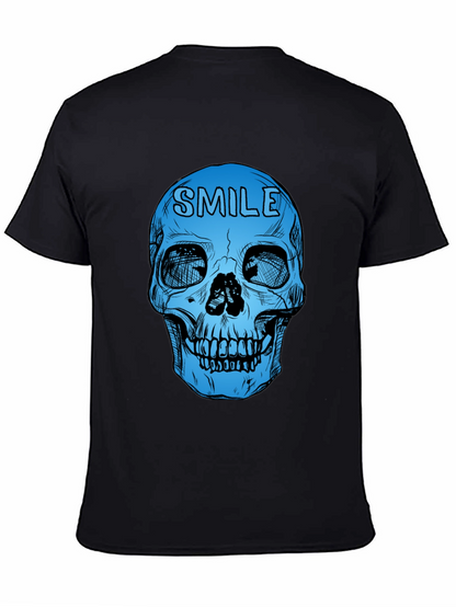 Camiseta Negra con Calavera Azul Smile