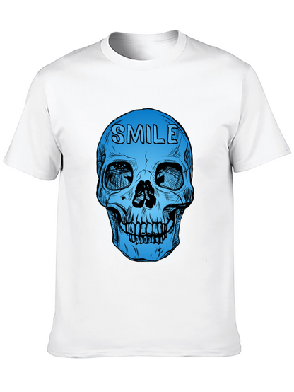 Camiseta Negra con Calavera Azul Smile
