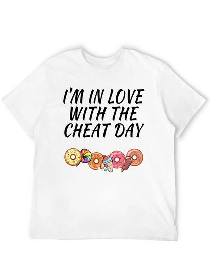 Camiseta Negra Cheat Day con Donas y Dulces