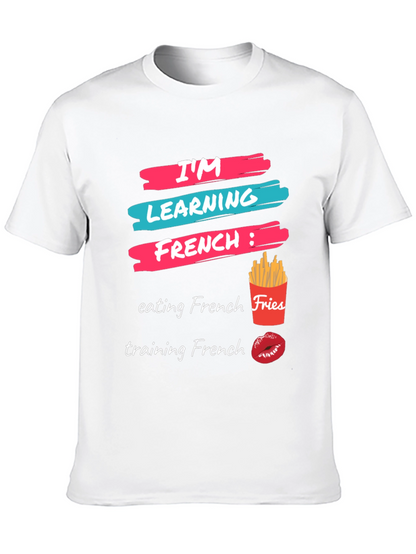 Camiseta Aprendiendo Francés: Comida y Besos