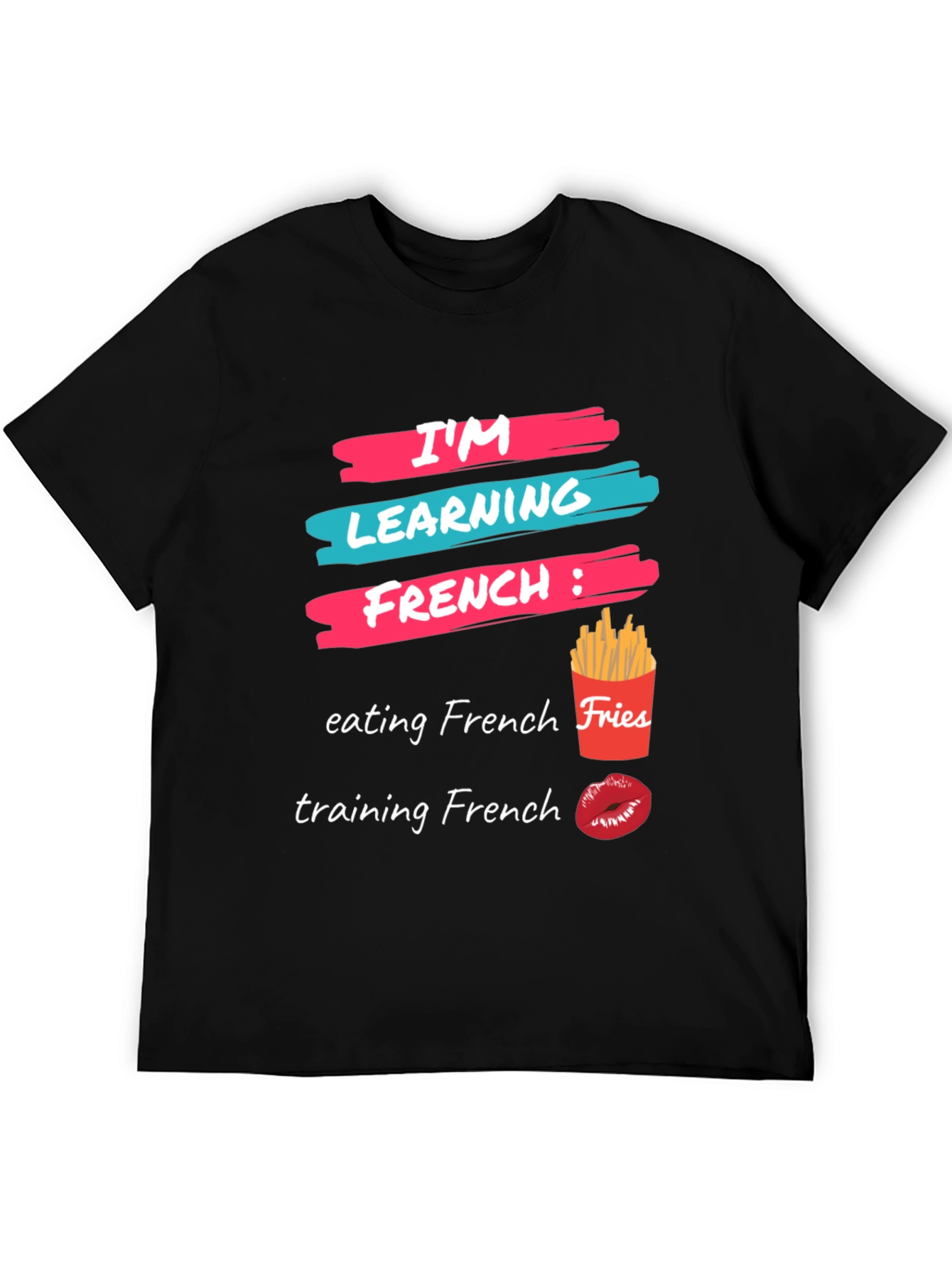 Camiseta Aprendiendo Francés: Comida y Besos