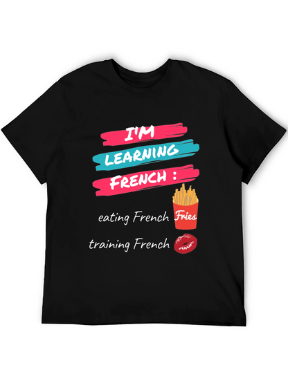 Camiseta Aprendiendo Francés: Comida y Besos