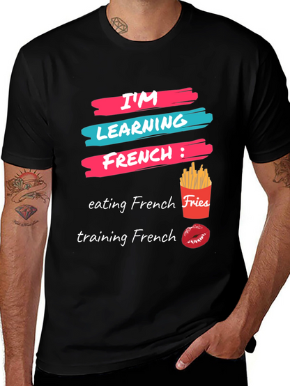 Camiseta Aprendiendo Francés: Comida y Besos