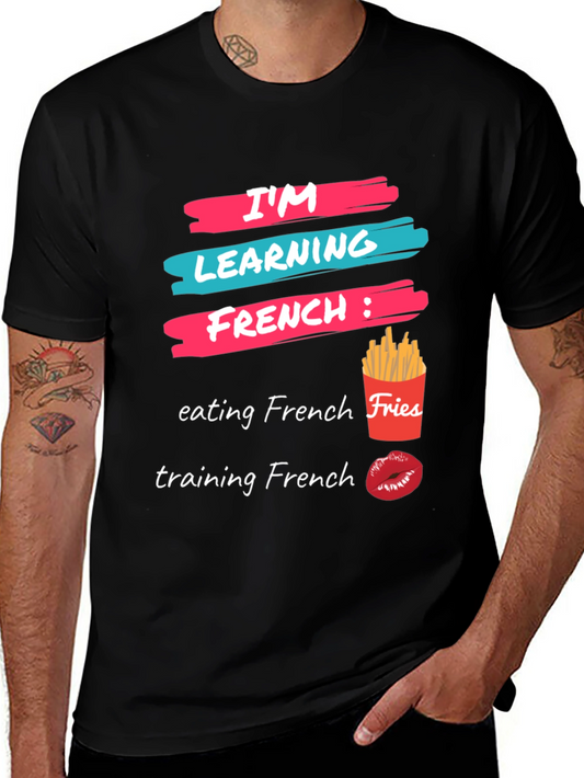 Camiseta Aprendiendo Francés: Comida y Besos
