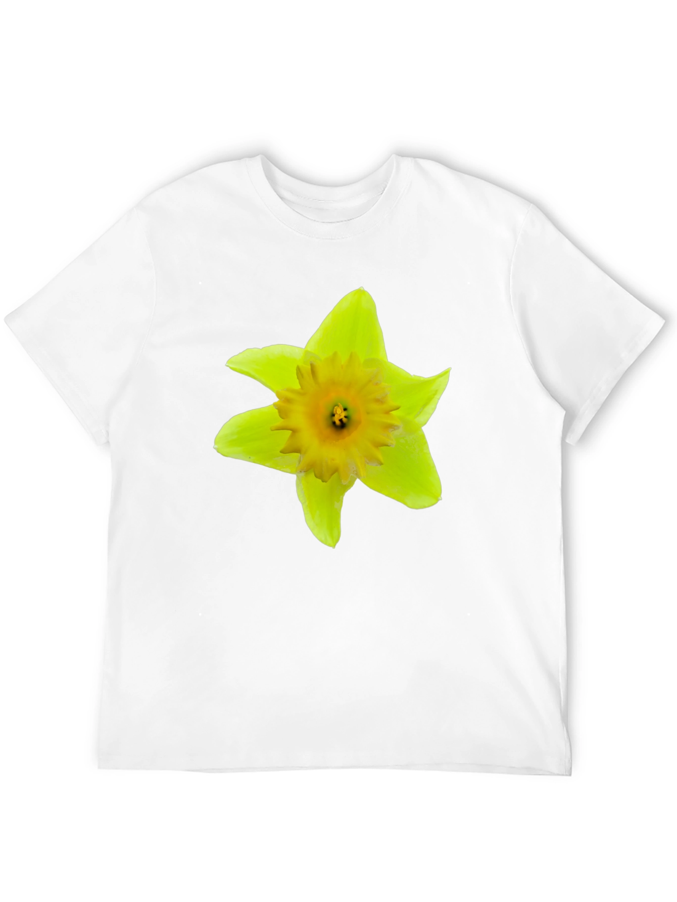 Camiseta Negra con Diseño Floral Abstracto