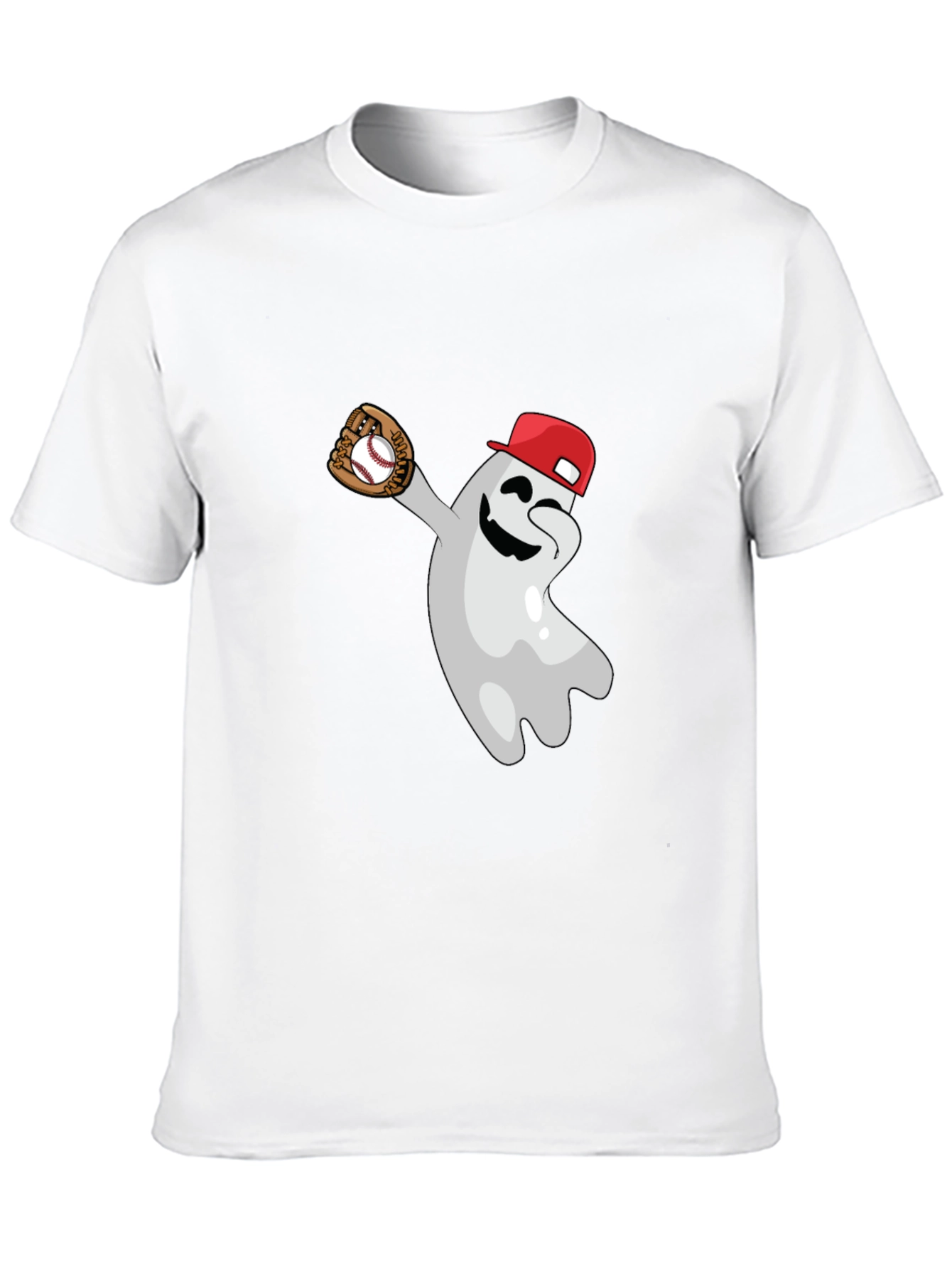 Camiseta Negra Fantasma Béisbol Divertida