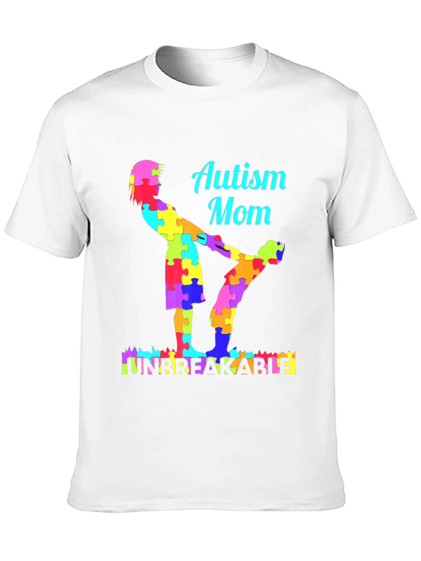 Camiseta Negra Mamá Autismo Irrompible