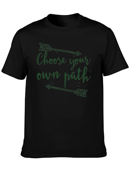 Camiseta Negra: Elige Tu Propio Camino con Flechas