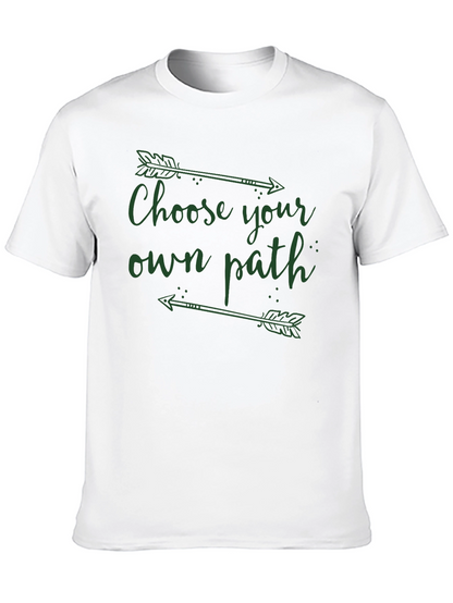 Camiseta Negra: Elige Tu Propio Camino con Flechas