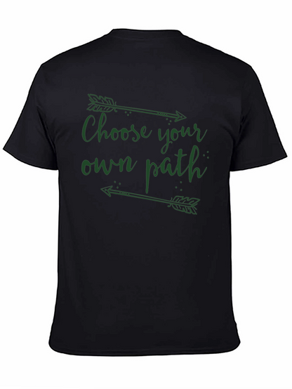 Camiseta Negra: Elige Tu Propio Camino con Flechas