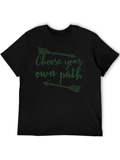 Camiseta Negra: Elige Tu Propio Camino con Flechas