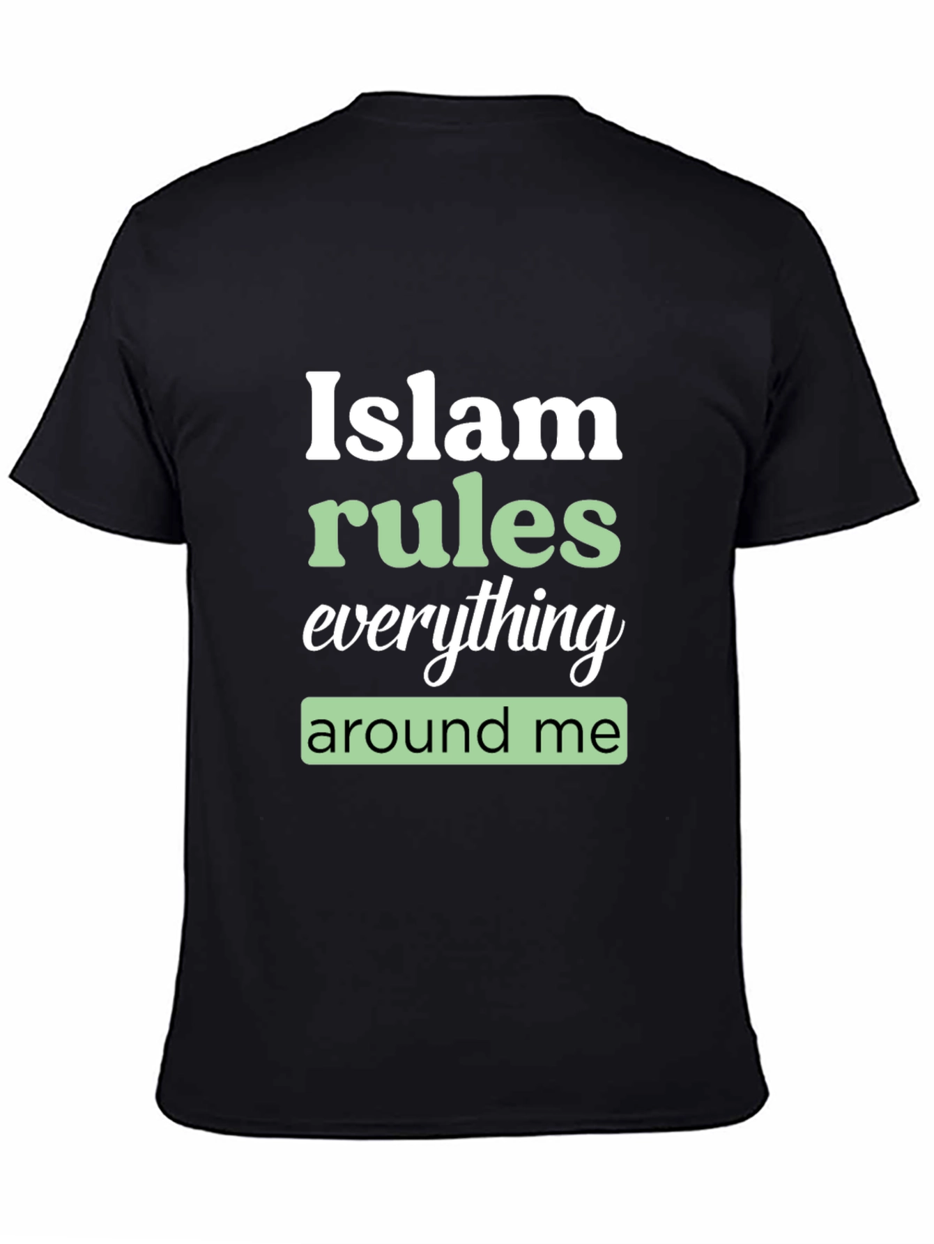 Camiseta Negra Estampada: Islam Rules
