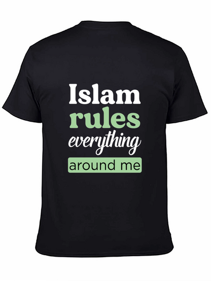 Camiseta Negra Estampada: Islam Rules