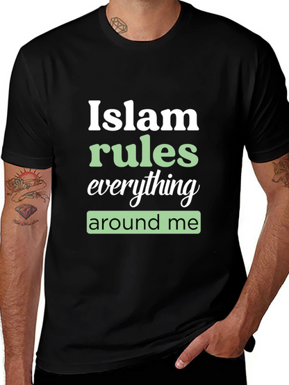 Camiseta Negra Estampada: Islam Rules