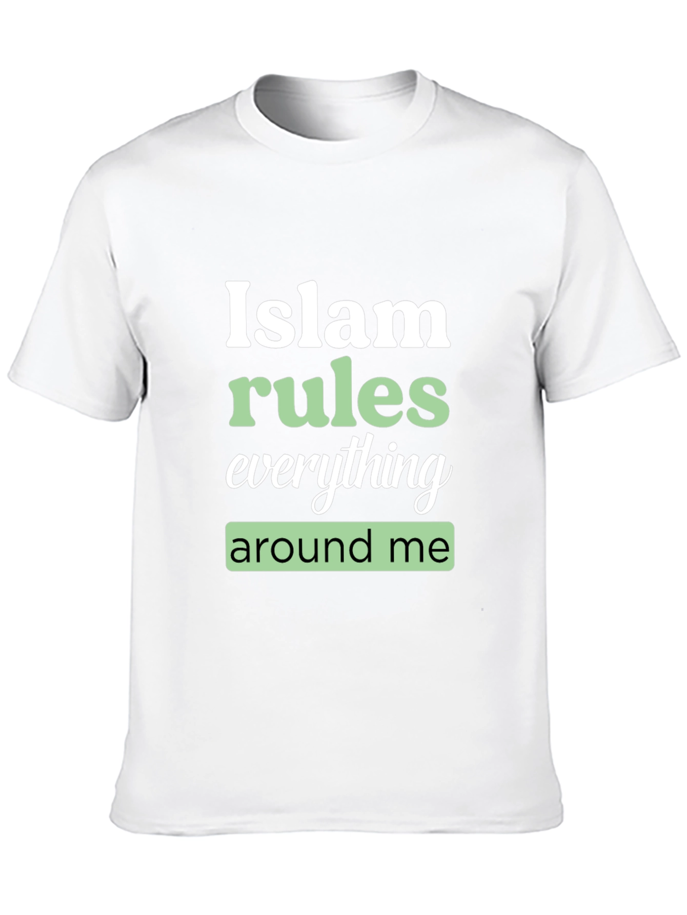 Camiseta Negra Estampada: Islam Rules