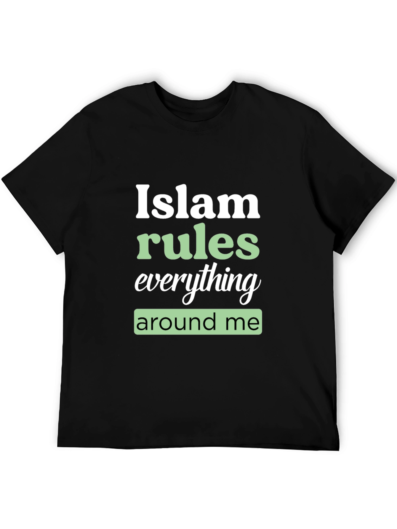 Camiseta Negra Estampada: Islam Rules