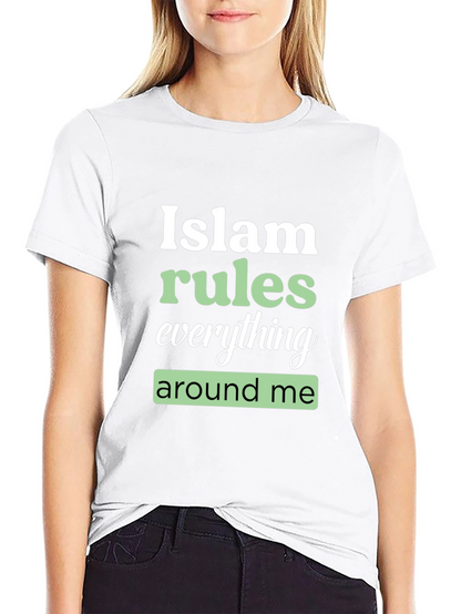 Camiseta Negra Estampada: Islam Rules