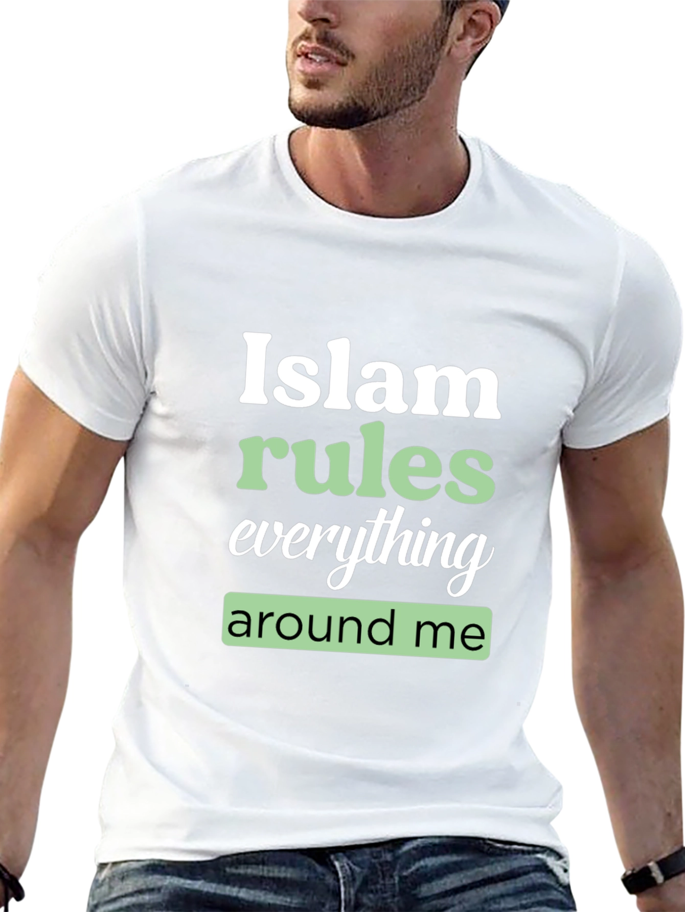 Camiseta Negra Estampada: Islam Rules