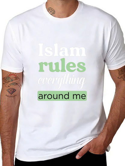 Camiseta Negra Estampada: Islam Rules