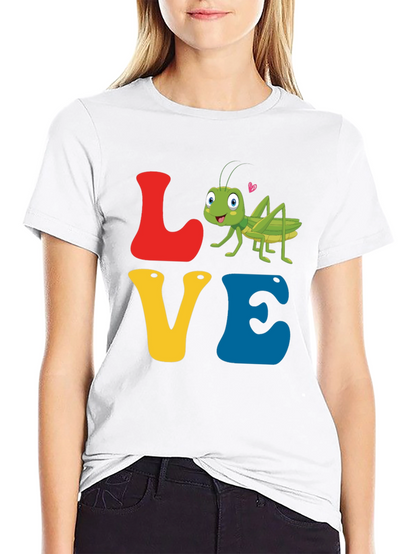 Camiseta Negra Love con Grillo Enamorado