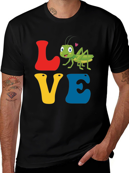 Camiseta Negra Love con Grillo Enamorado