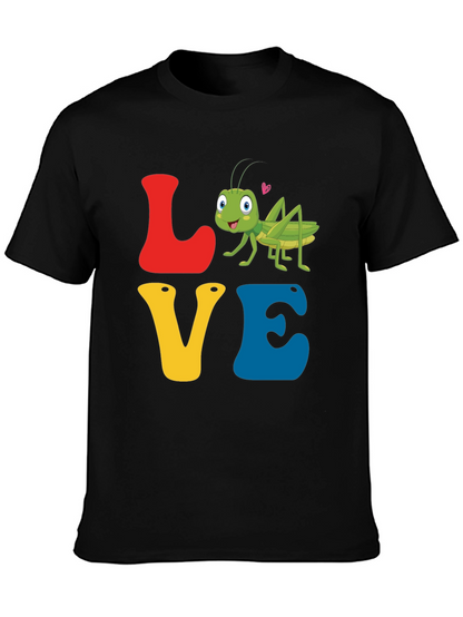 Camiseta Negra Love con Grillo Enamorado