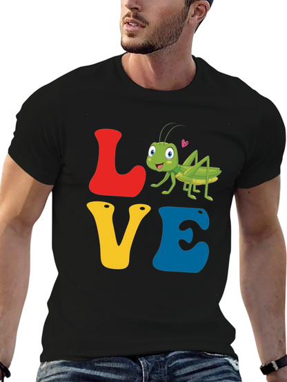 Camiseta Negra Love con Grillo Enamorado