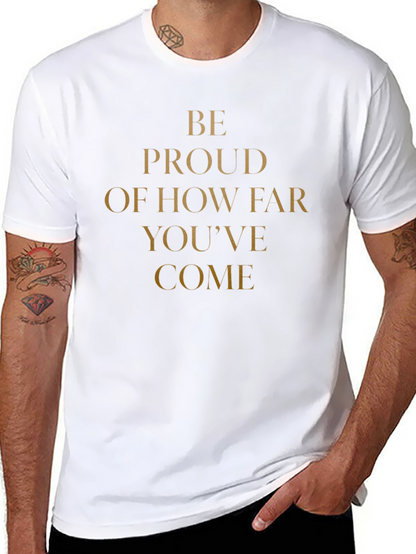 Camiseta Negra Motivacional: Be Proud