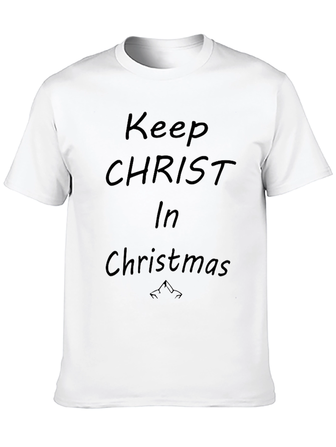 Camiseta Negra: Mantén a Cristo en Navidad