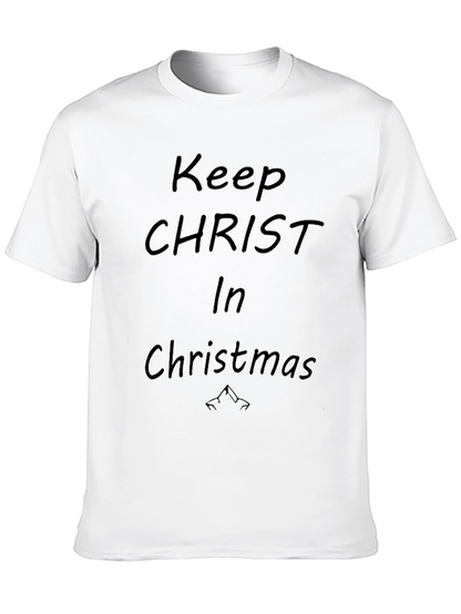 Camiseta Negra: Mantén a Cristo en Navidad