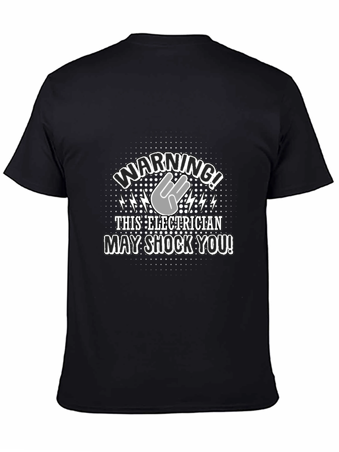 Camiseta Negra: Advertencia Electricista ¡Peligro de Descarga!